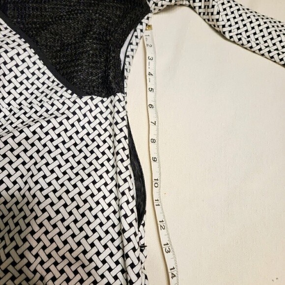 I Love Ronson Black White Printed Knit Midi Dress X Small - Picture 11 of 12